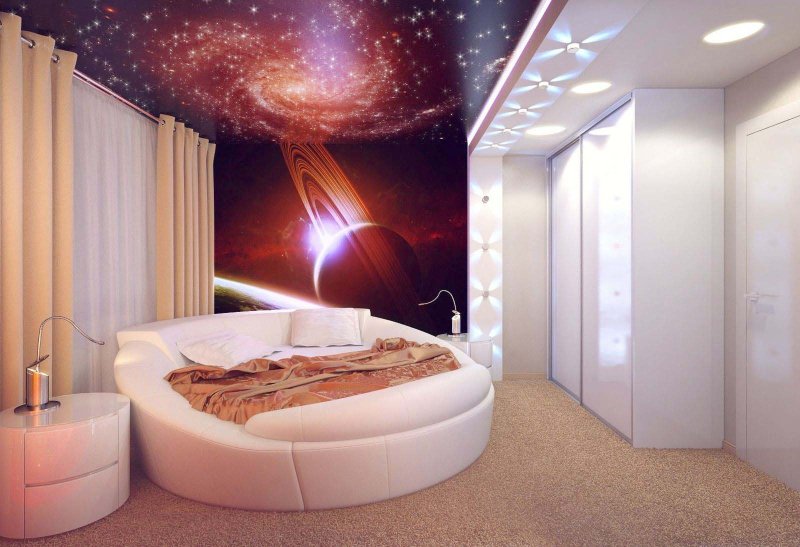 Космические фотообои в интерьере