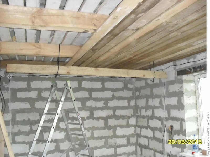 Деревянное перекрытие в доме из газобетона