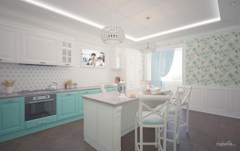 Кухня тиффани неоклассика