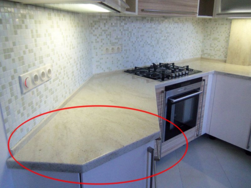 Столешница из искусственного камня для кухни