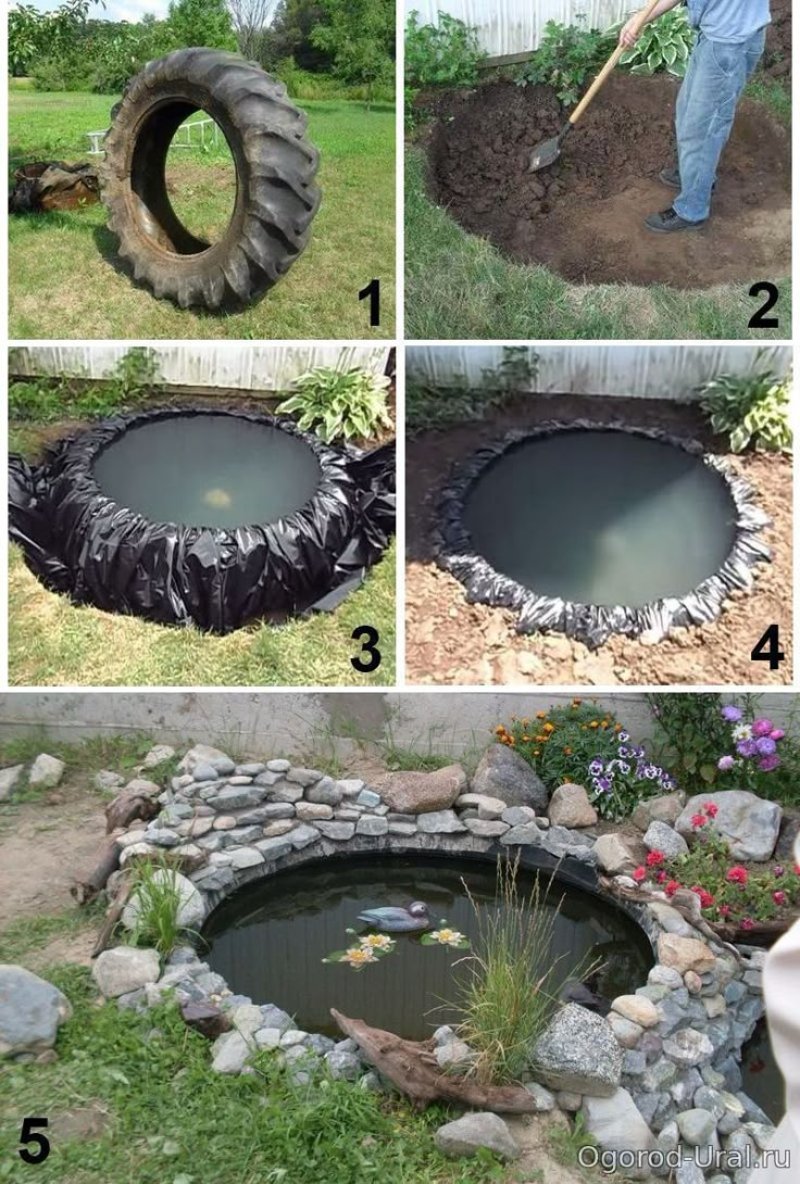 Прудик из покрышки
