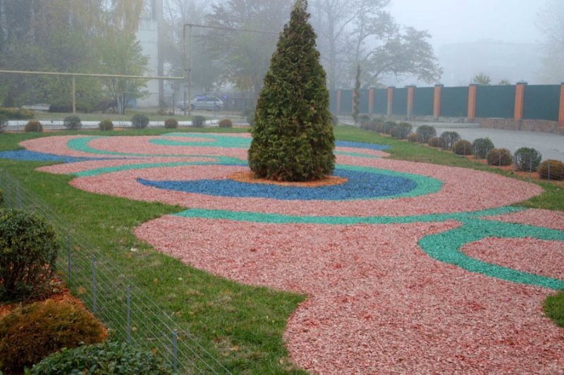 Мульча мраморная крошка
