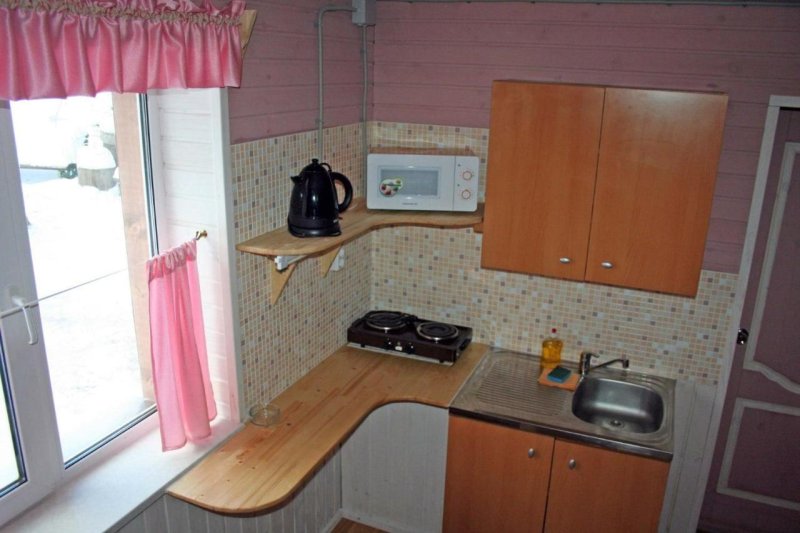 Мини кухня в бытовке
