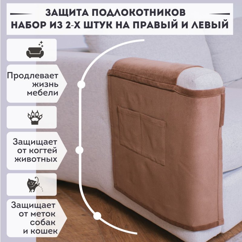 Чехлы для подлокотников дивана