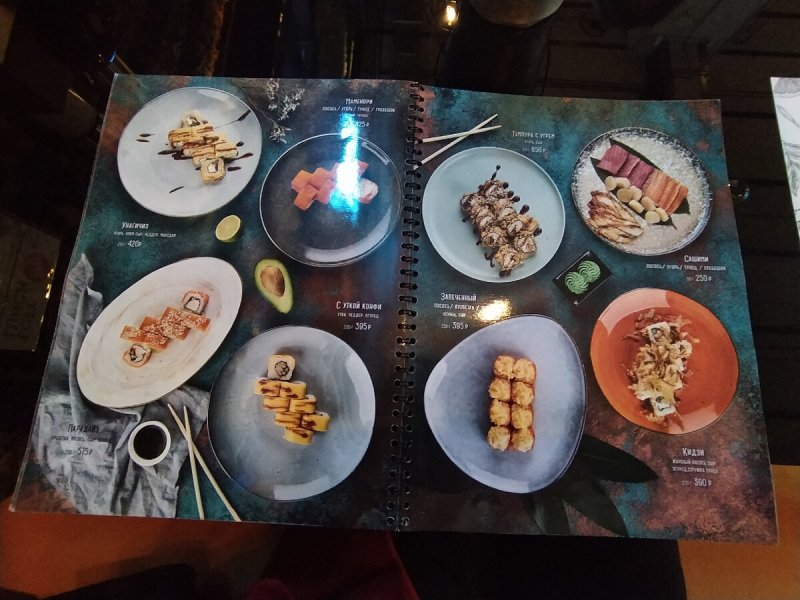 Кафе меню