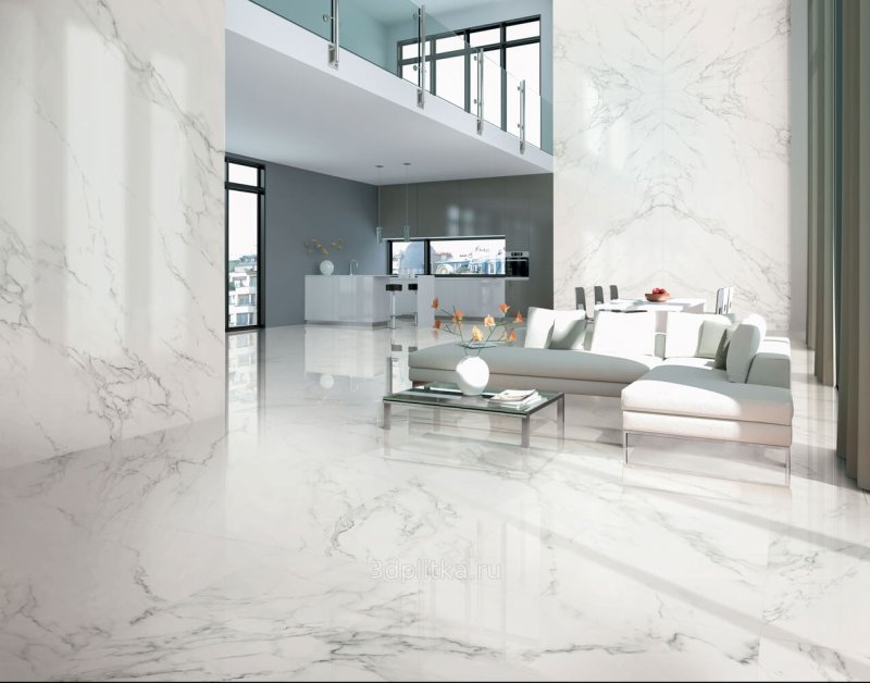 Statuario crown керамогранит белый 60x120 сатинированный