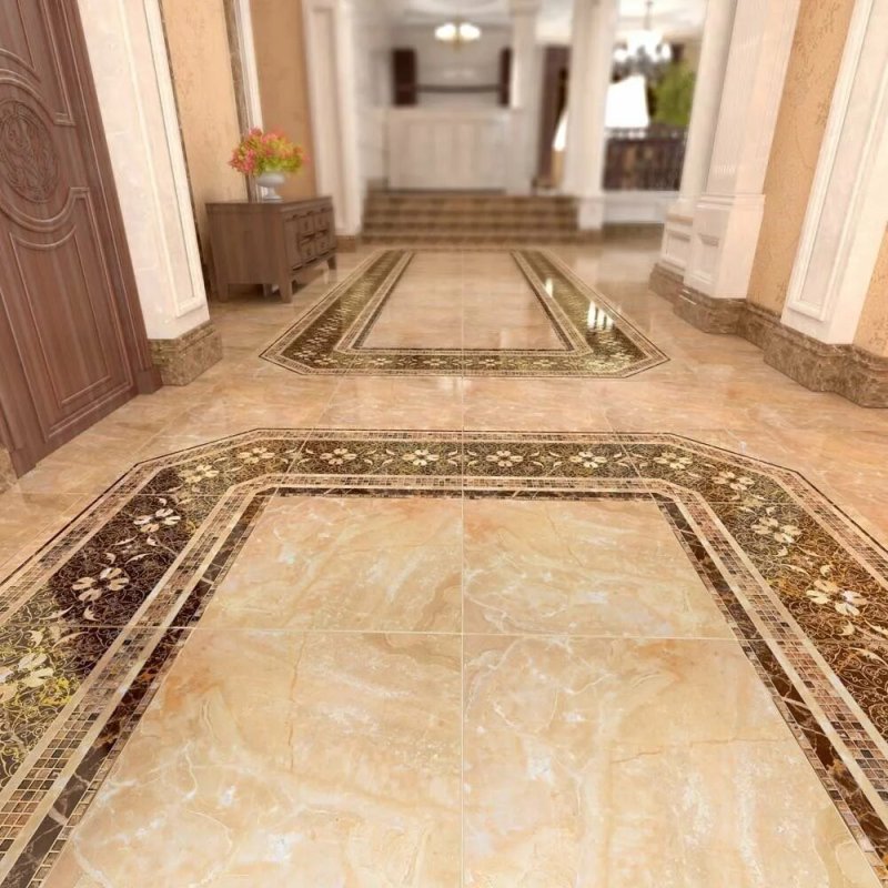 Красивый пол из керамогранита