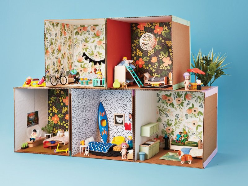 Maison de poupee из бумаги кукольный дом