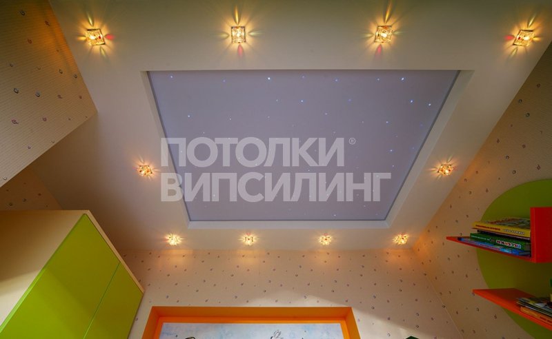 Потолок натяжной в детскую