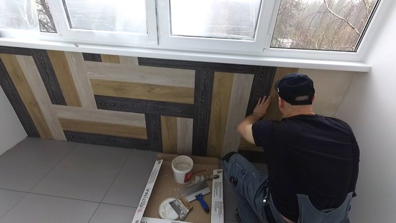 Отделка балкона панелями мдф