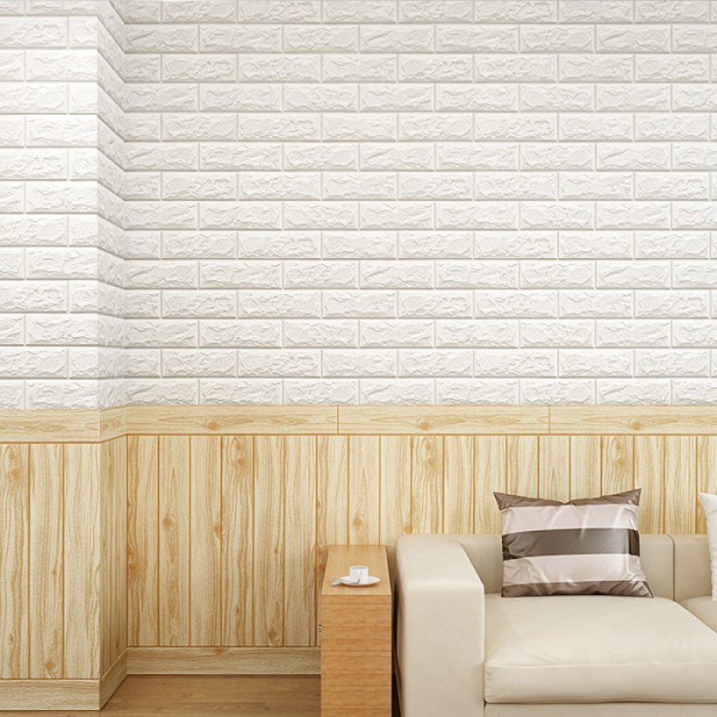 Панель 3d cамоклеющиеся 7007704мм кирпич бежевый brick beige