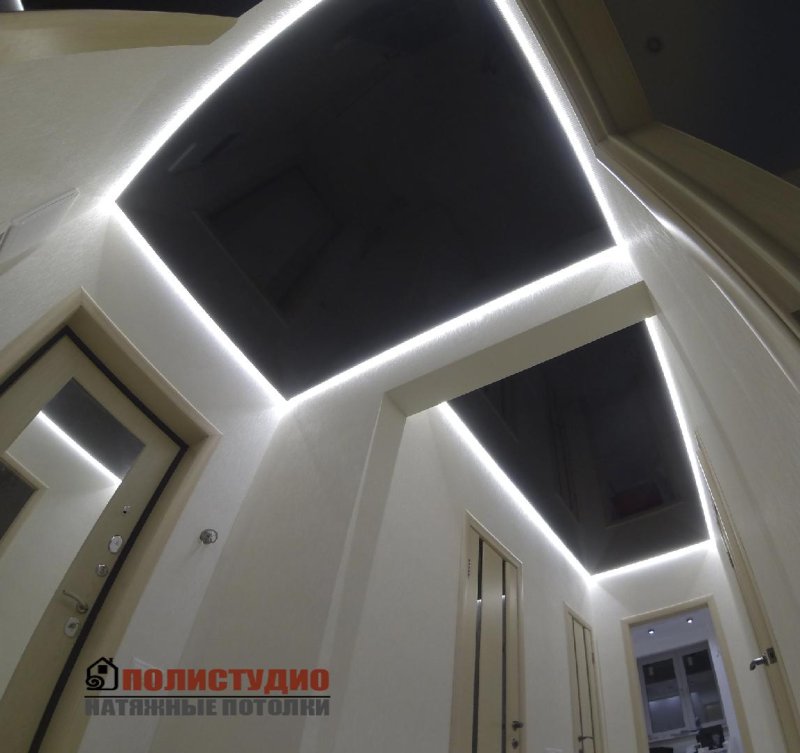Черный натяжной потолок