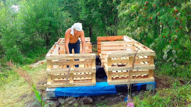 Компостер садовый своими руками из поддонов