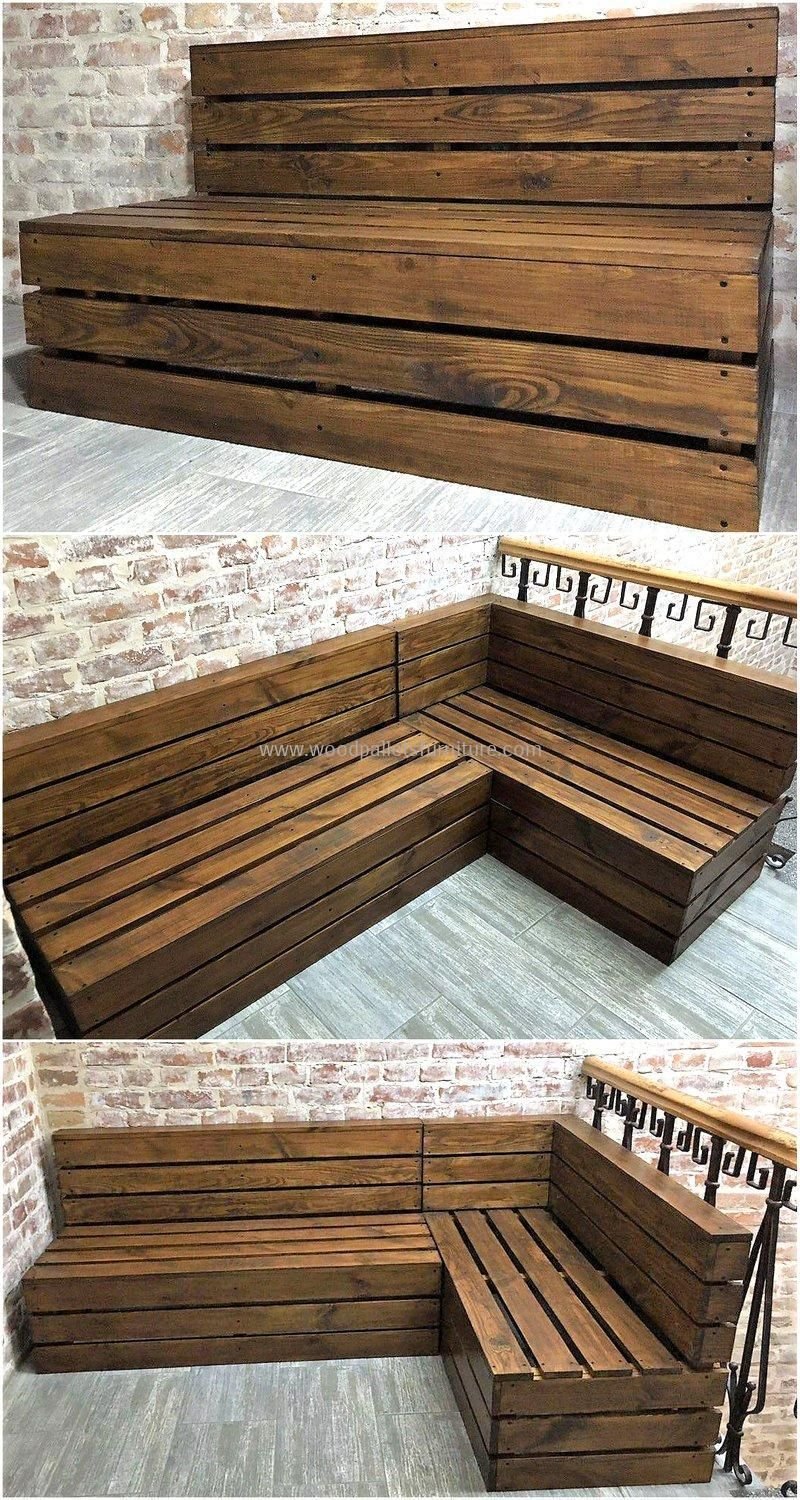 Скамейка из поддона