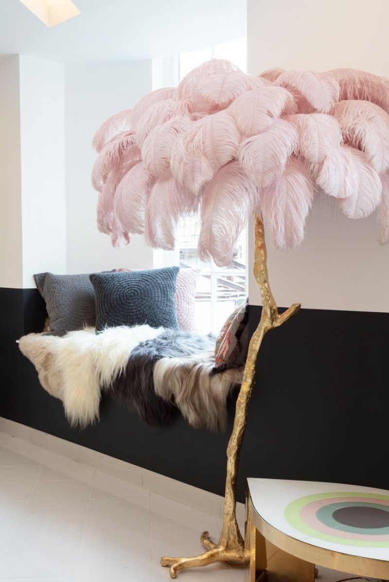 Торшер страусиные перья feather lamp a modern grand tour