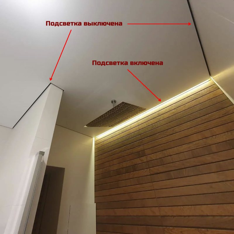 Подсветка парящий потолок