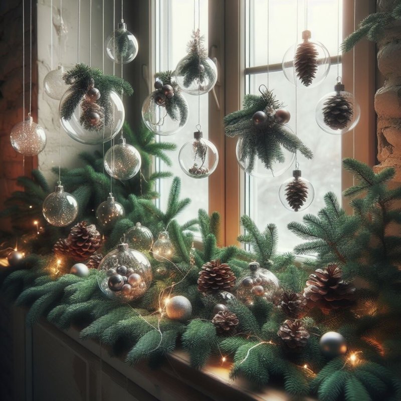 Новогодний декор подоконника