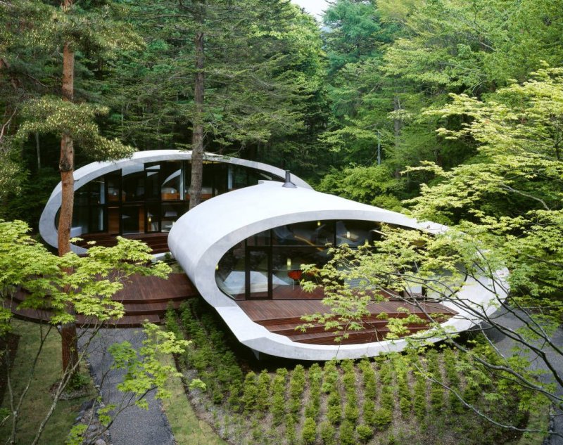 Вилла shell house в поселке каруидзава