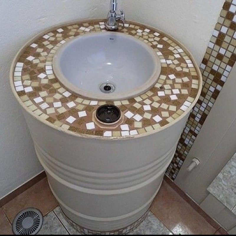 Раковина из бочки