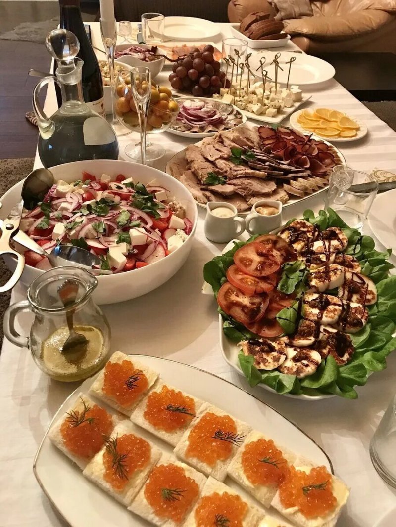 Меню на праздничный стол дома