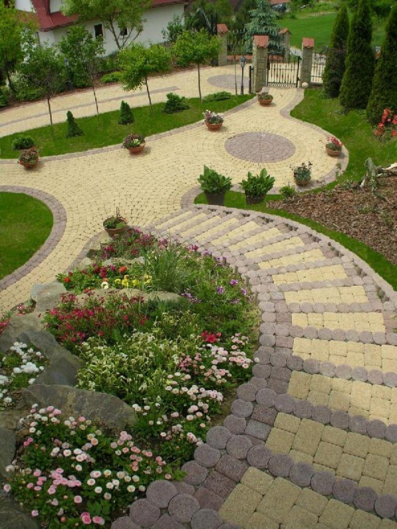 Красивые дорожки из тротуарной плитки