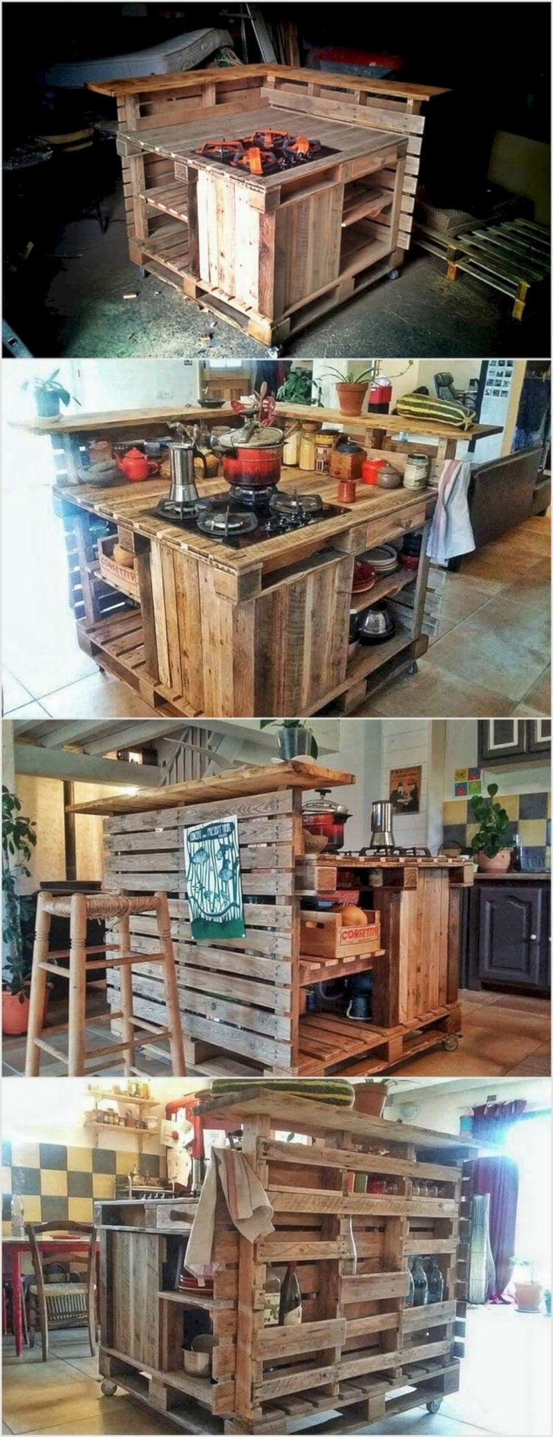 Кухонный остров из палетт