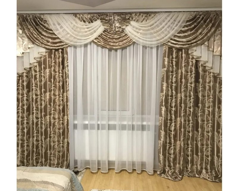 Комплект штор с ламбрекеном