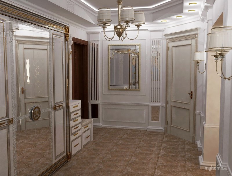 Дизайн прихожей в классическом стиле