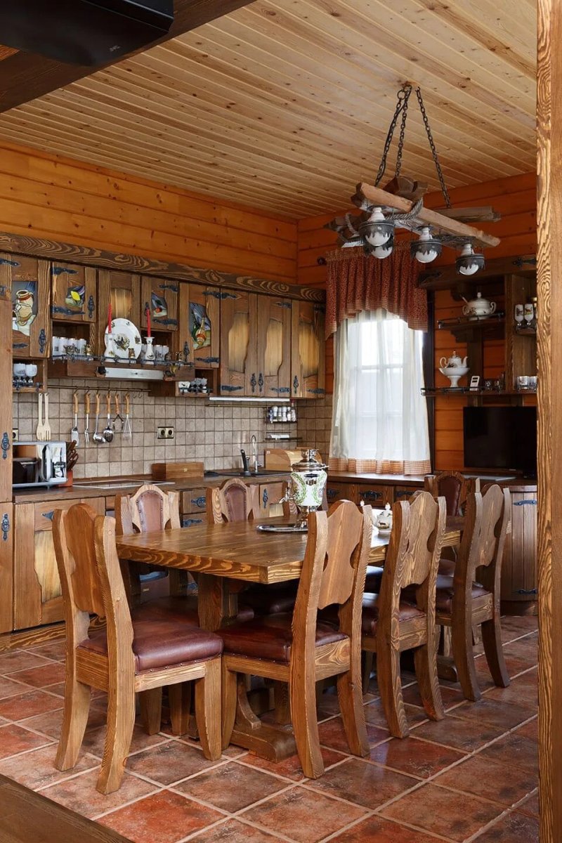 Кухни в деревянном доме