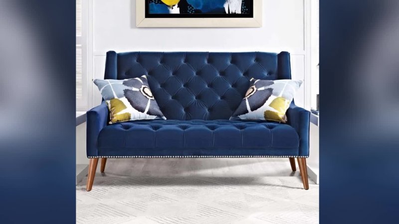 Диван линс velvet navy blue