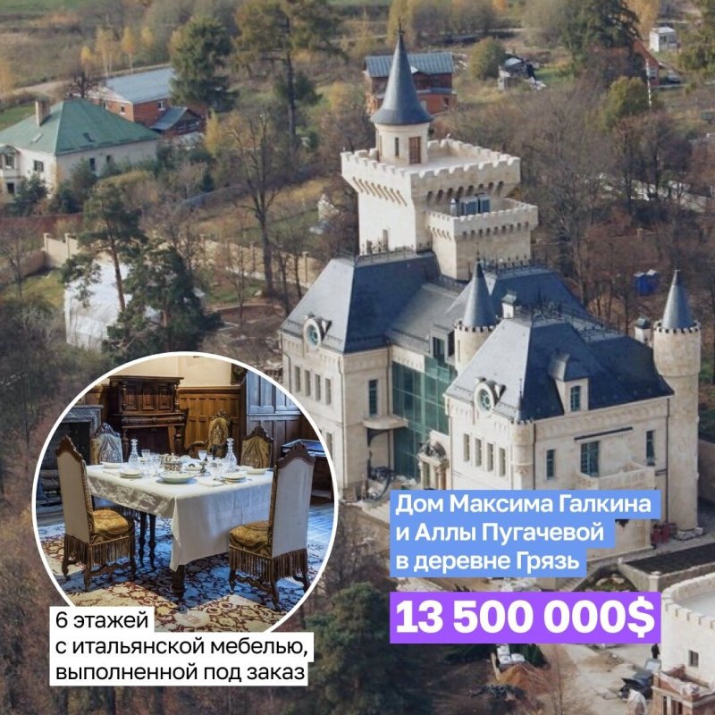 Дом аллы пугачевой и максима галкина в деревне грязь