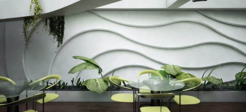 Световая 3d панель zaha