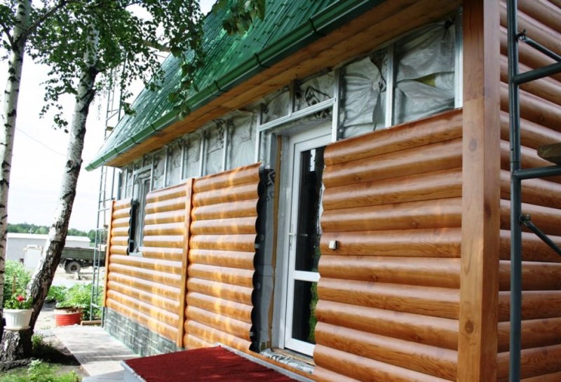 Металлосайдинг блок хаус монтаж