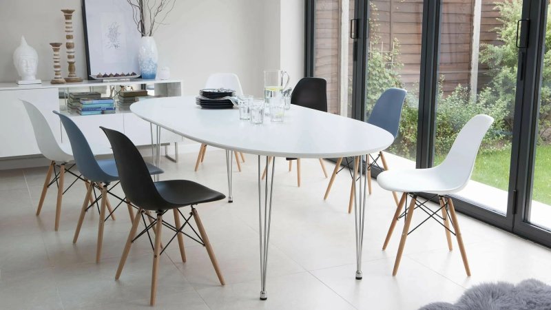 Стол квадратный кухонный белый stollab eames premium 116468663