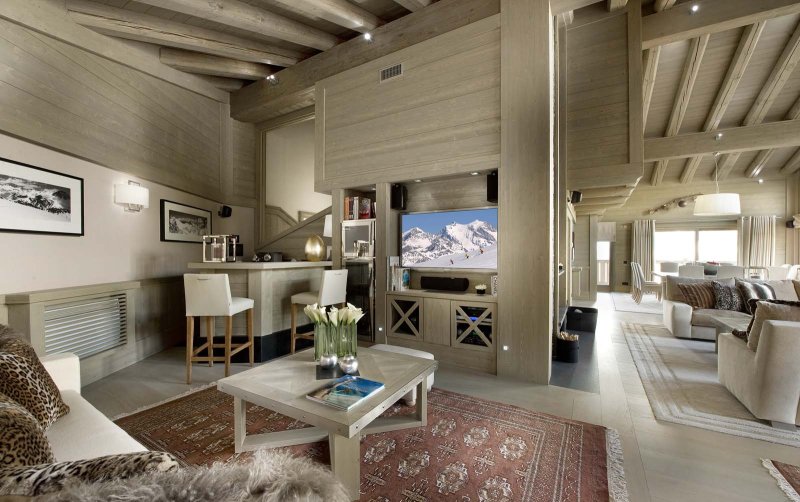 Luxury chalet interior courchevel