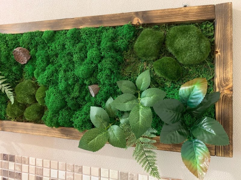 Квадратное панно из стабилизированно мха gardengo