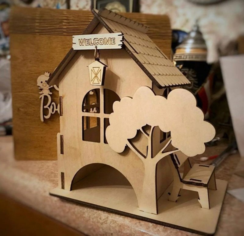 Чайные домики из фанеры