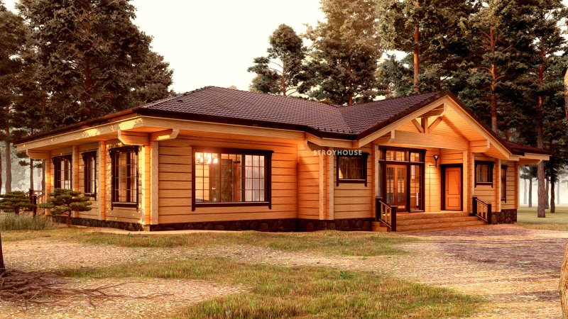 Дом из клееного бруса проект м316