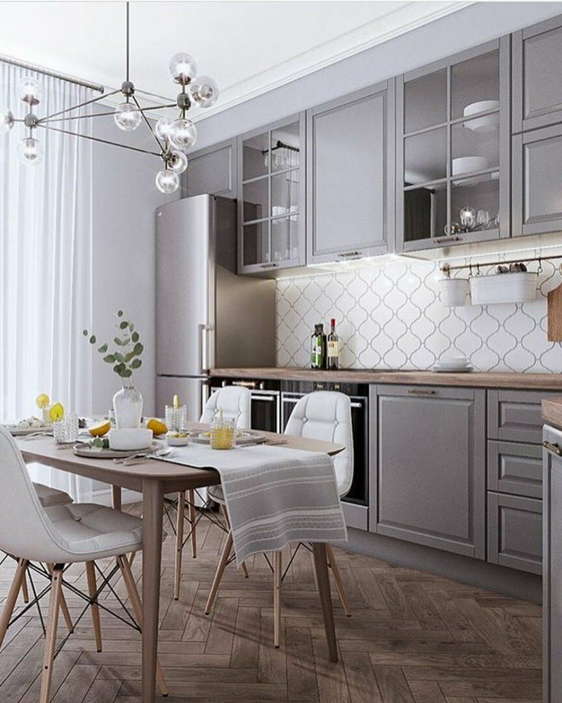 Серая кухня в интерьере