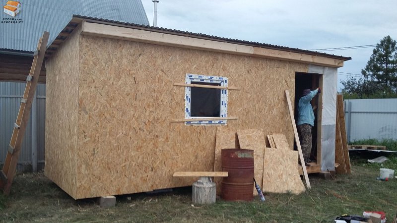 Дачный дом обшитый осп