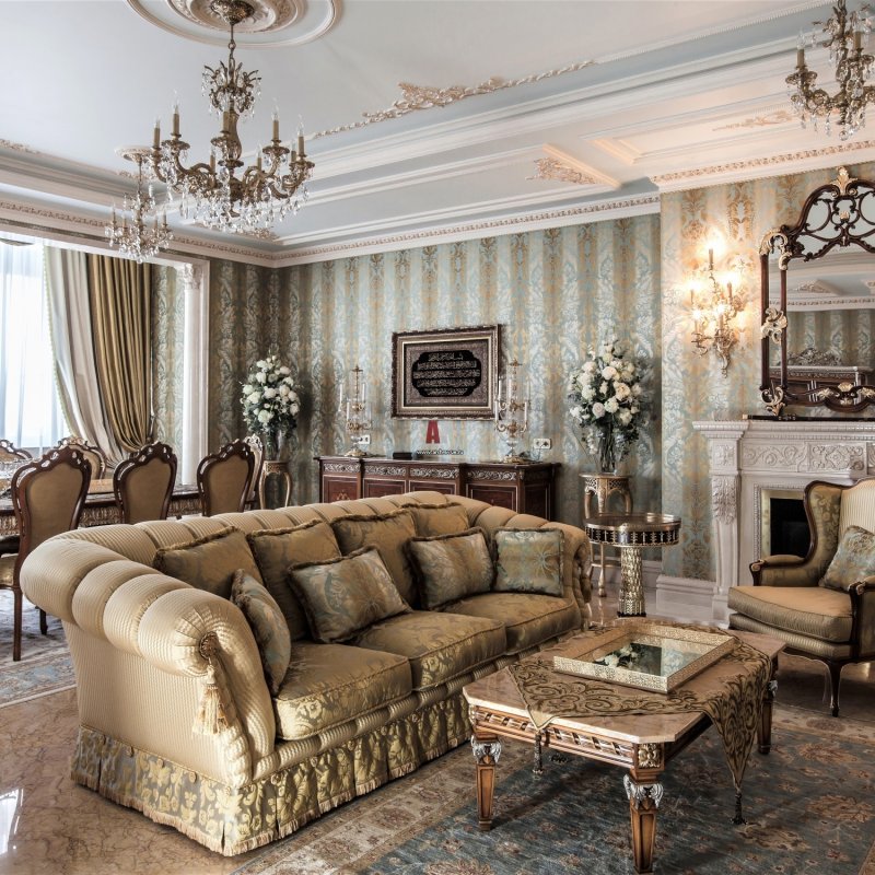 Интерьер гостиной классика