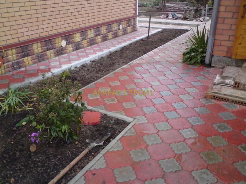 Плитка тротуарная клевер краковский отмостка