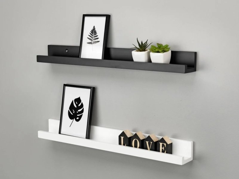 Полка настенная ikea черная mosslanda