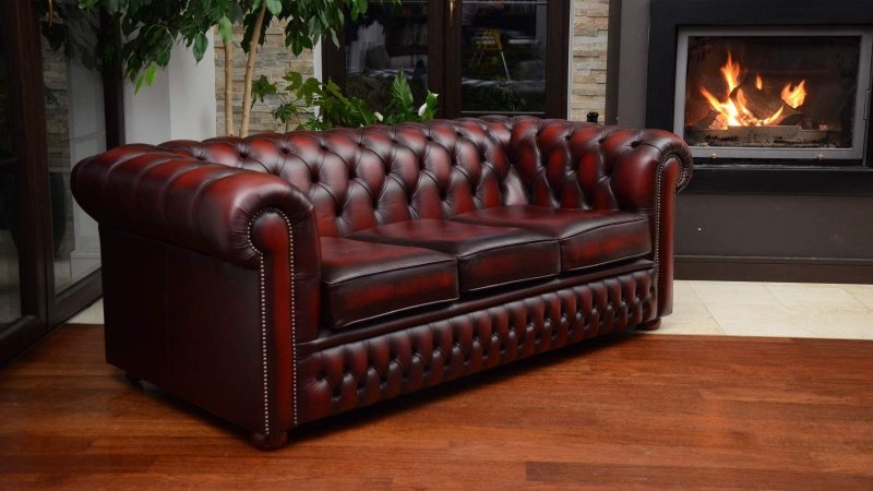 Кожаный диван chesterfield