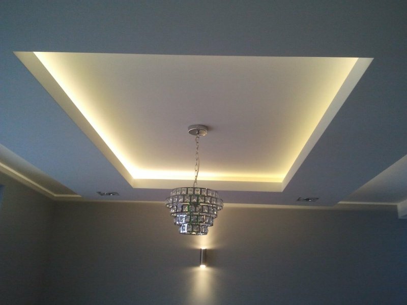 Потолки из гипсокартона с подсветкой