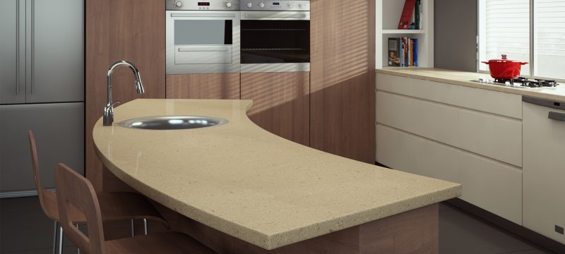 Столешница для кухни из искусственного камня