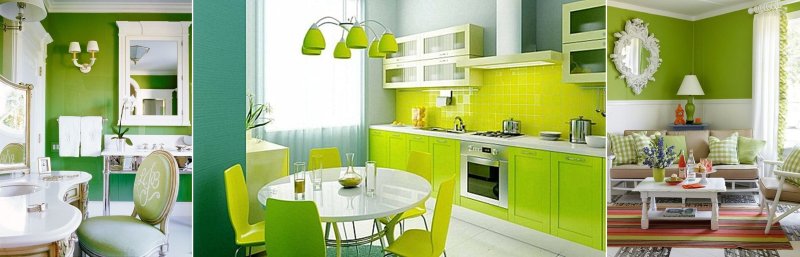 Кухни в зеленом цвете