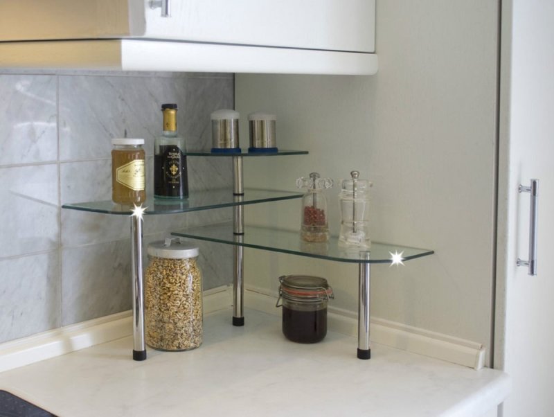 Полка угловая стекло glass corner shelf