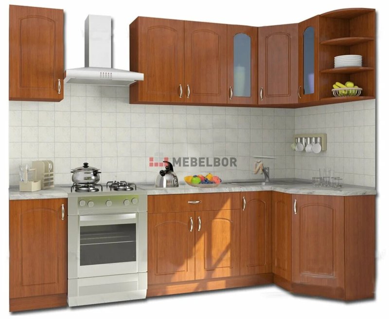 Кухня трапеза классика угловая 1200х2100