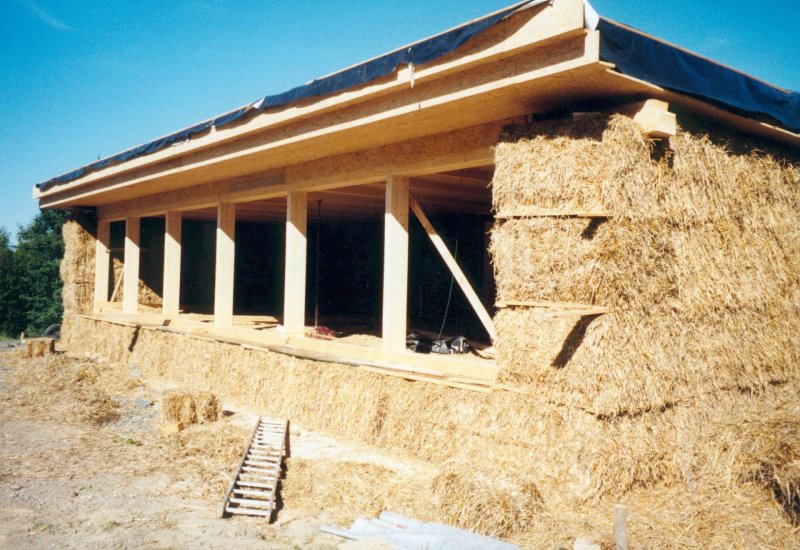 Straw bale construction